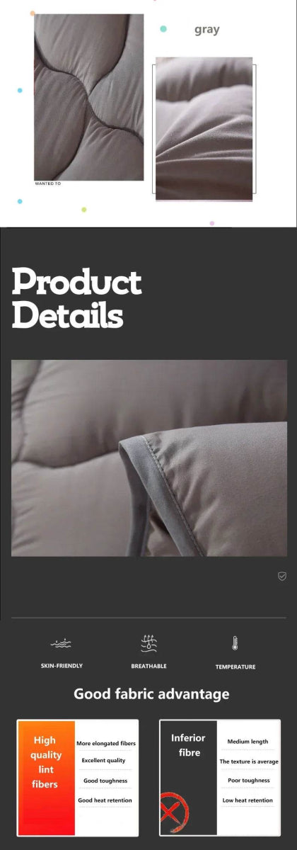 Thick Quilted Soft Warm Polyester Winter Blanket - Lunara - Sleep Galleria