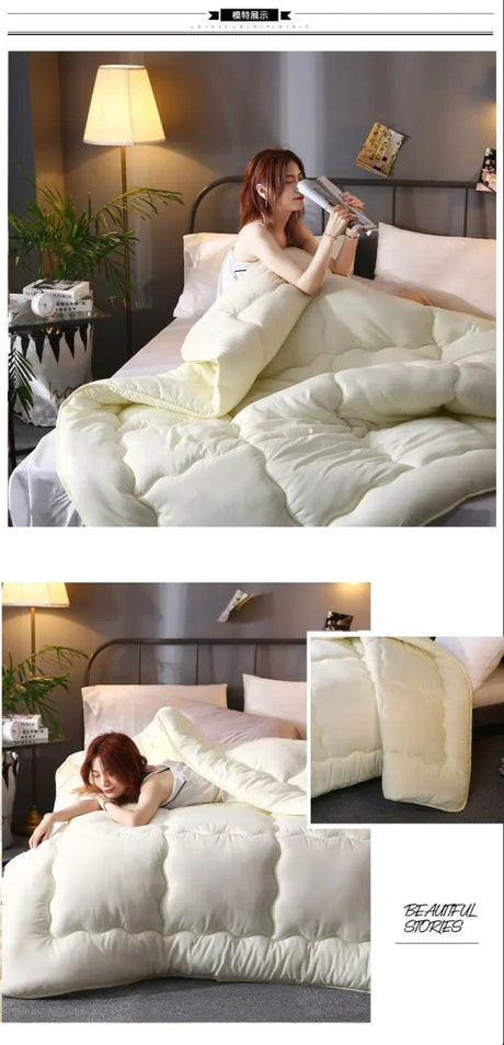 Thick Quilted Soft Warm Polyester Winter Blanket - Lunara - Sleep Galleria