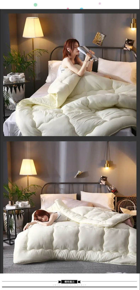 Thick Quilted Soft Warm Polyester Winter Blanket - Lunara - Sleep Galleria