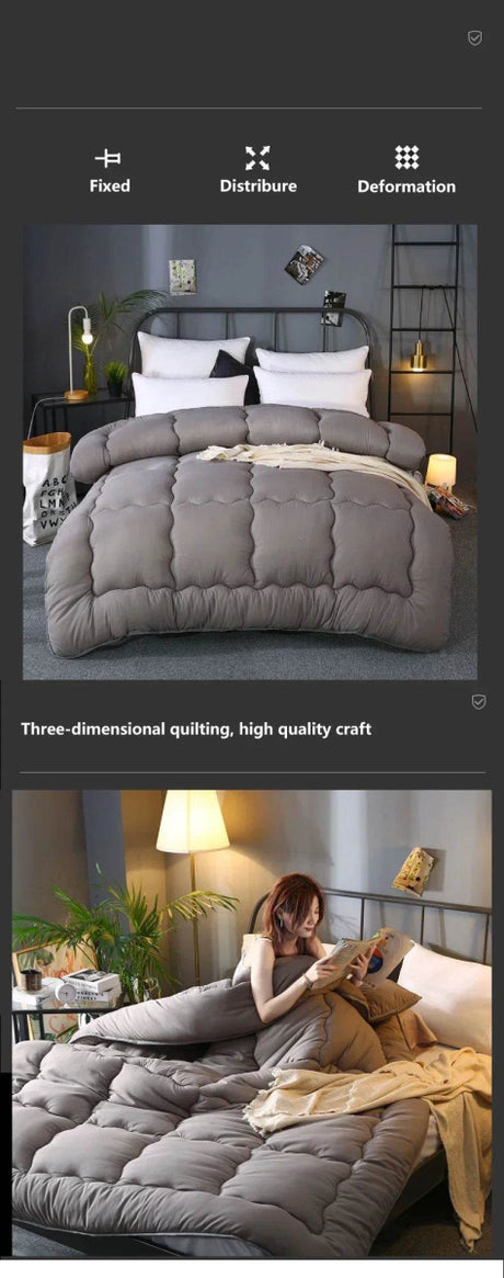 Thick Quilted Soft Warm Polyester Winter Blanket - Lunara - Sleep Galleria