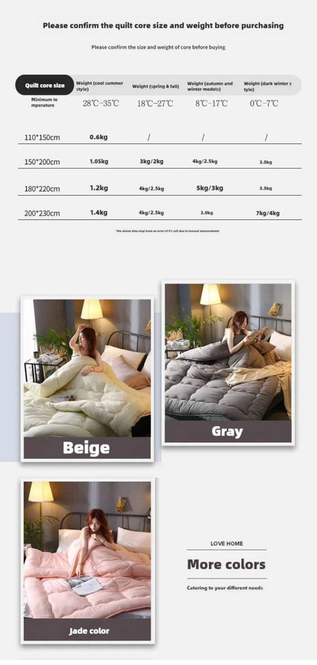 Thick Quilted Soft Warm Polyester Winter Blanket - Lunara - Sleep Galleria
