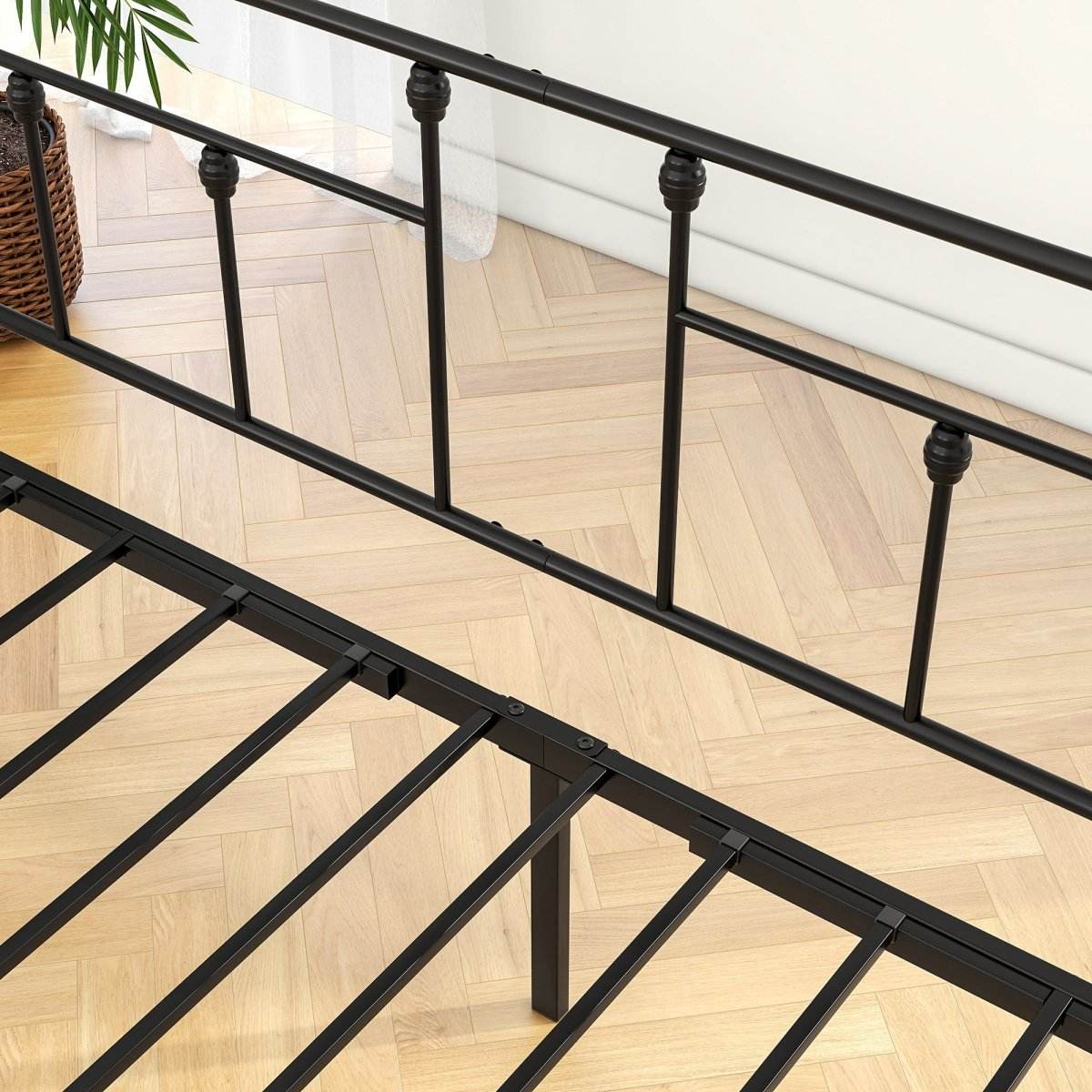 Twin Metal Day Bed Frame With Adjustable Trundle - Sleep Galleria