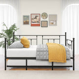 Twin Metal Day Bed Frame With Adjustable Trundle - Sleep Galleria