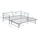 Twin Metal Daybed With Adjustable Pop - Up Trundle - Lunara - Sleep Galleria