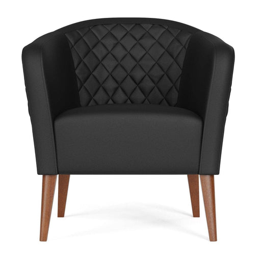 Malouf Chairs Faux Black Weekender Webster Barrel Chair