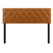 Malouf Furniture Beige / Twin / Twin XL Bailey Diamond Tufted Mid-Rise Faux Leather Headboard