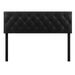 Malouf Furniture Black / Twin / Twin XL Bailey Diamond Tufted Mid-Rise Faux Leather Headboard