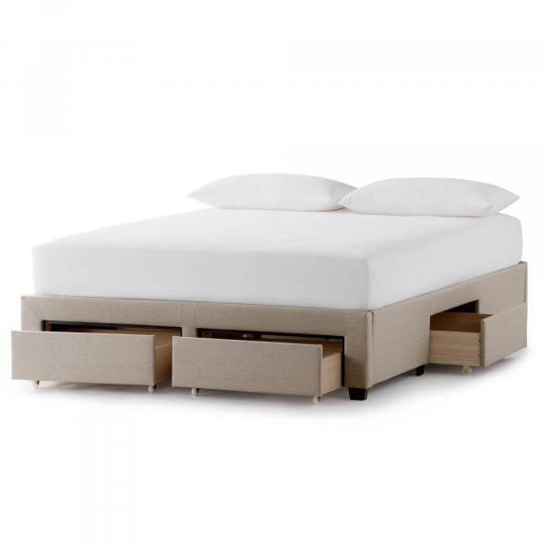 Malouf Furniture Queen / Oat / FREE Nationwide Curbside Delivery Watson Upholstered Platform Bed