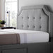 Malouf Furniture Queen / Stone / FREE Nationwide Curbside Delivery Carlisle Upholstered Headboard