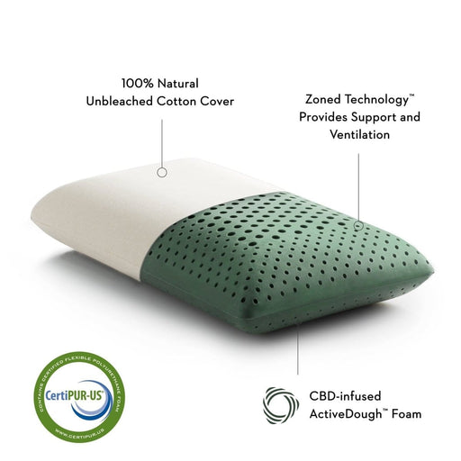 Malouf Malouf Zoned ActiveDough™ + CBD Oil Pillow