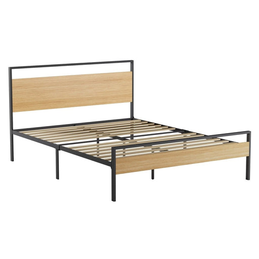 Malouf Platform Bed Twin / Natural Weekender Thompson Metal and Wood Platform Bed