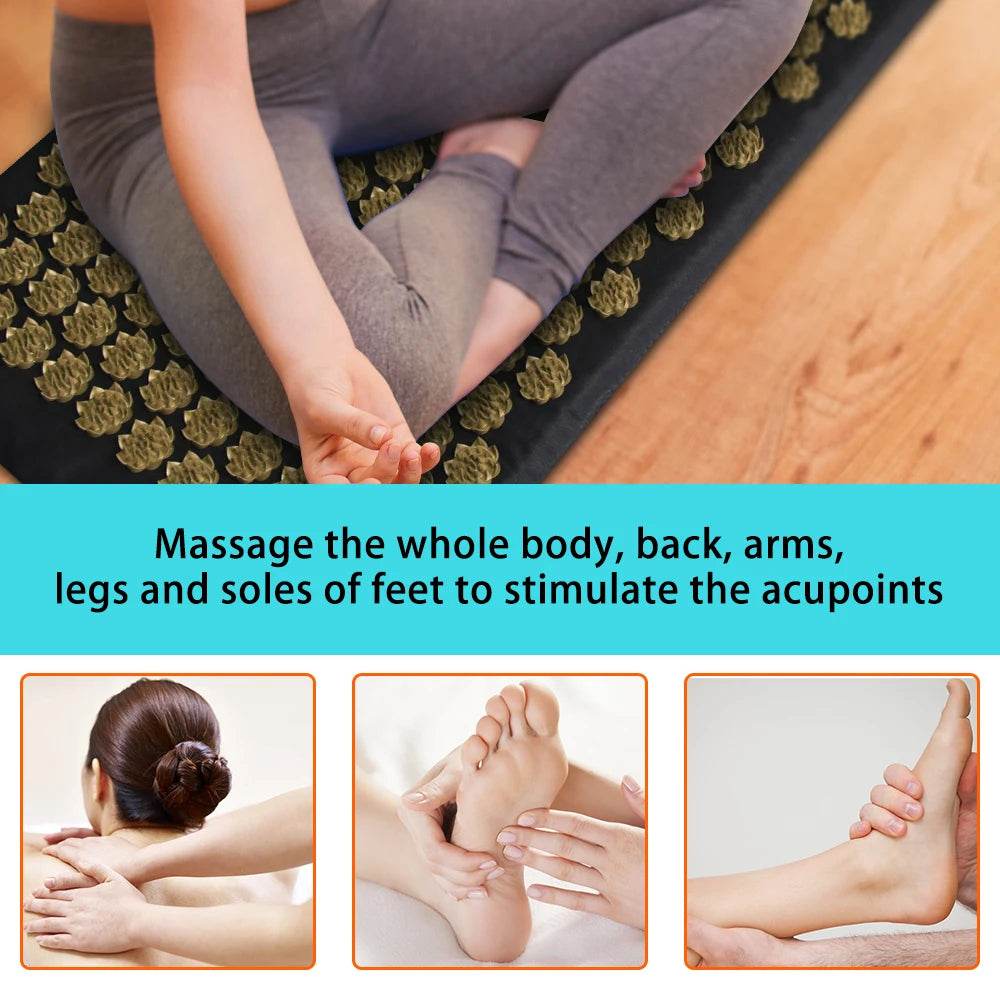 Shiatsu Acupressure Mat Cotton Spike Massage Pad - MARFLY - Sleep Galleria