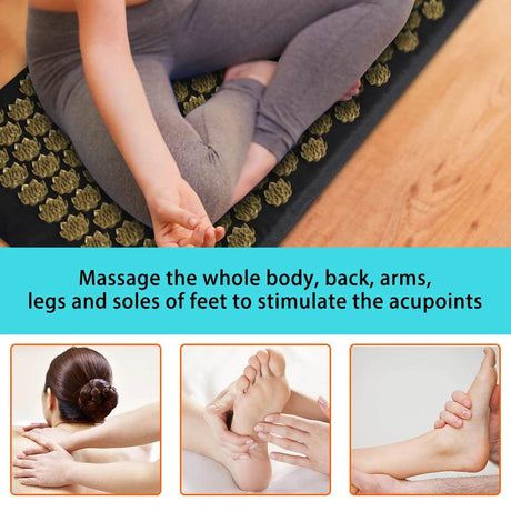 Shiatsu Acupressure Mat Cotton Spike Massage Pad - MARFLY - Sleep Galleria