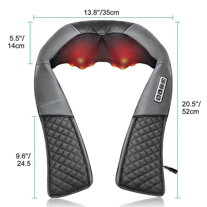 Shiatsu Heated Neck And Back Kneading Massager Pillow - Sleep Galleria