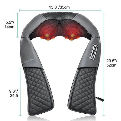 Shiatsu Heated Neck And Back Kneading Massager Pillow - Sleep Galleria