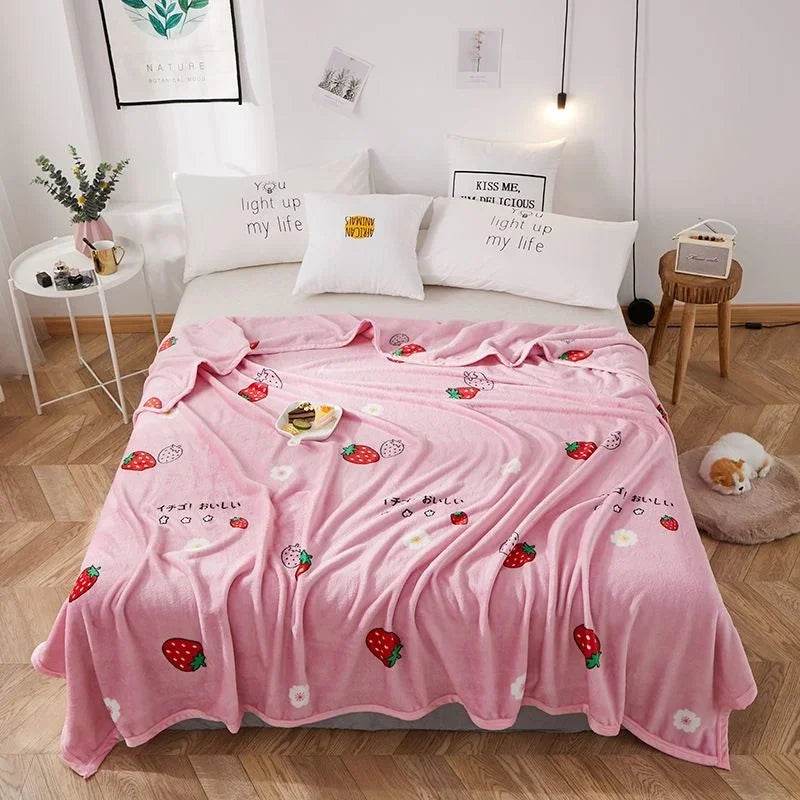 Hello Kitty Plush Cartoon Coral Fleece Blanket - MINISO - Sleep Galleria