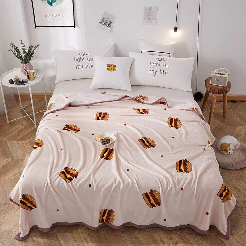 Hello Kitty Plush Cartoon Coral Fleece Blanket - MINISO - Sleep Galleria