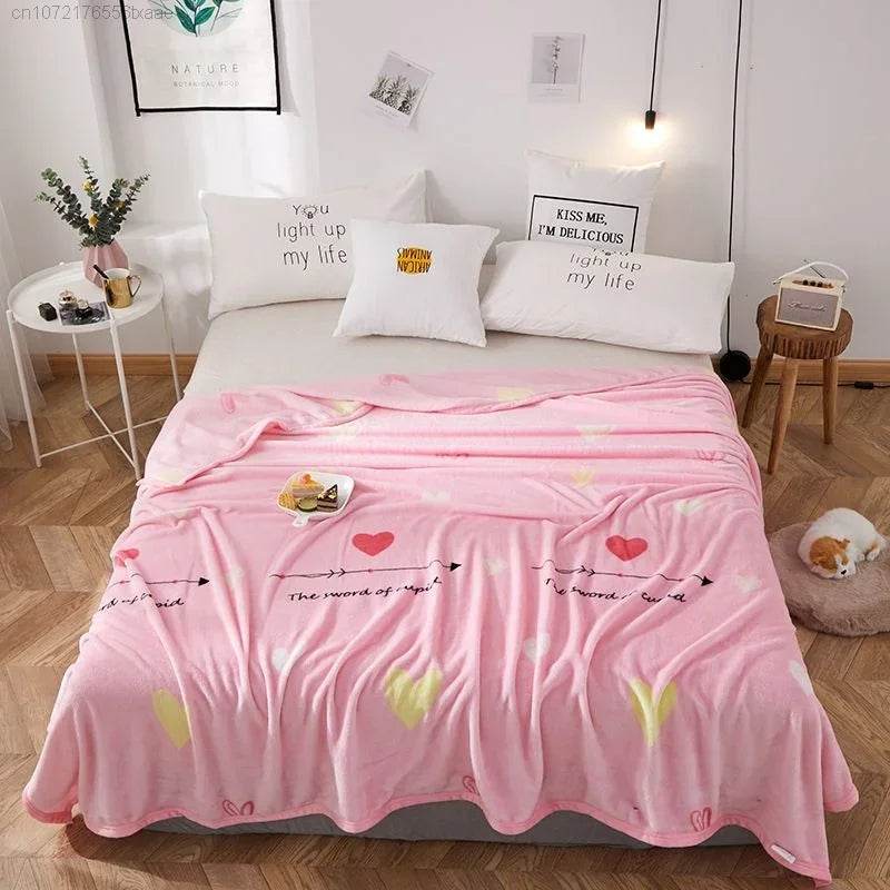 Hello Kitty Plush Cartoon Coral Fleece Blanket - MINISO - Sleep Galleria