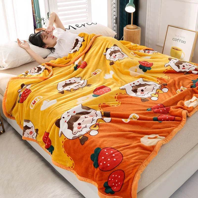 Hello Kitty Plush Cartoon Coral Fleece Blanket - MINISO - Sleep Galleria