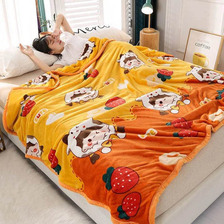 Hello Kitty Plush Cartoon Coral Fleece Blanket - MINISO - Sleep Galleria