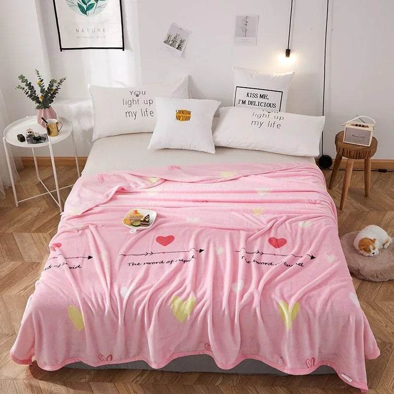 Hello Kitty Plush Cartoon Coral Fleece Blanket - MINISO - Sleep Galleria