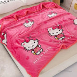 Hello Kitty Plush Cartoon Coral Fleece Blanket - MINISO - Sleep Galleria