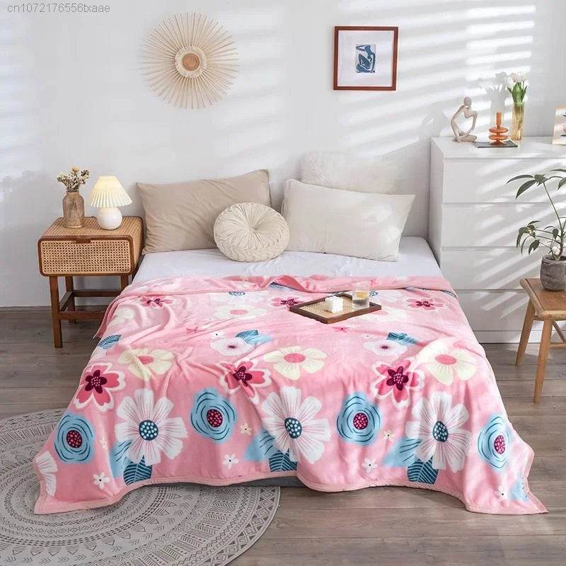 Hello Kitty Plush Cartoon Coral Fleece Blanket - MINISO - Sleep Galleria