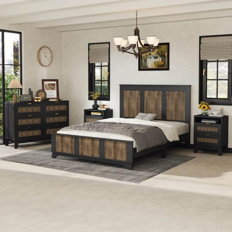 4 Piece Modern Queen Bedroom Furniture Set - MKDK - Sleep Galleria