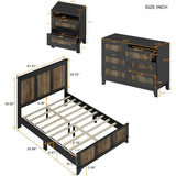4 Piece Modern Queen Bedroom Furniture Set - MKDK - Sleep Galleria