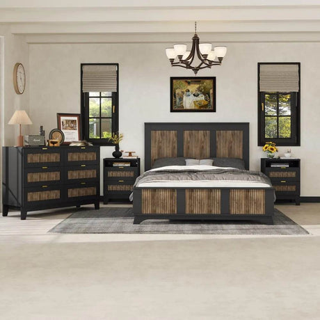 4 Piece Modern Queen Bedroom Furniture Set - MKDK - Sleep Galleria