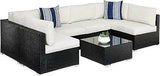 7 - Piece Modular Outdoor Wicker Patio Sectional Set - MKDK - Sleep Galleria