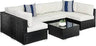 7 - Piece Modular Outdoor Wicker Patio Sectional Set - MKDK - Sleep Galleria