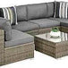 7 - Piece Modular Outdoor Wicker Patio Sectional Set - MKDK - Sleep Galleria