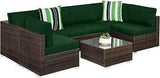 7 - Piece Modular Outdoor Wicker Patio Sectional Set - MKDK - Sleep Galleria