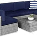 7 - Piece Modular Outdoor Wicker Patio Sectional Set - MKDK - Sleep Galleria