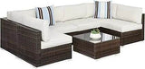 7 - Piece Modular Outdoor Wicker Patio Sectional Set - MKDK - Sleep Galleria