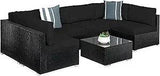 7 - Piece Modular Outdoor Wicker Patio Sectional Set - MKDK - Sleep Galleria