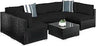 7 - Piece Modular Outdoor Wicker Patio Sectional Set - MKDK - Sleep Galleria