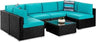 7 - Piece Modular Outdoor Wicker Patio Sectional Set - MKDK - Sleep Galleria