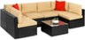 7 - Piece Modular Outdoor Wicker Patio Sectional Set - MKDK - Sleep Galleria