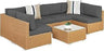 7 - Piece Modular Outdoor Wicker Patio Sectional Set - MKDK - Sleep Galleria