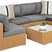 7 - Piece Modular Outdoor Wicker Patio Sectional Set - MKDK - Sleep Galleria
