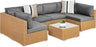 7 - Piece Modular Outdoor Wicker Patio Sectional Set - MKDK - Sleep Galleria