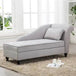 Modern Indoor Storage Upholstered Fabric Chaise Lounge - MKDK - Sleep Galleria
