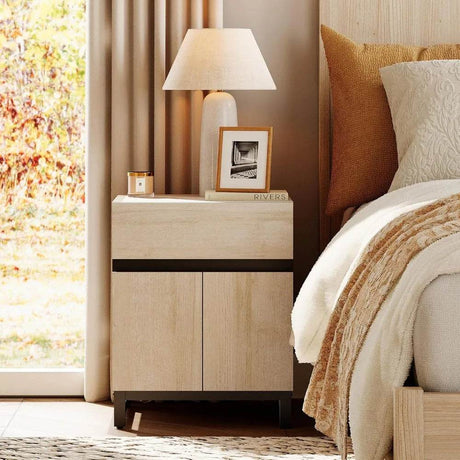 Modern Light Oak Dresser And Nightstand Set Of 3 - MKDK - Sleep Galleria