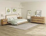 Modern Light Oak Dresser And Nightstand Set Of 3 - MKDK - Sleep Galleria