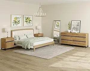 Modern Light Oak Dresser And Nightstand Set Of 3 - MKDK - Sleep Galleria