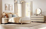 Modern Light Oak Dresser And Nightstand Set Of 3 - MKDK - Sleep Galleria