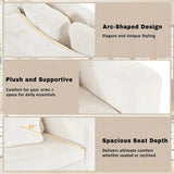 2-Piece Chenille Modular Curved Sectional Sofa Set - Sleep Galleria