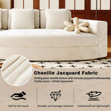 2-Piece Chenille Modular Curved Sectional Sofa Set - Sleep Galleria